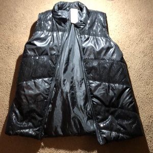 Glittered zip up vest